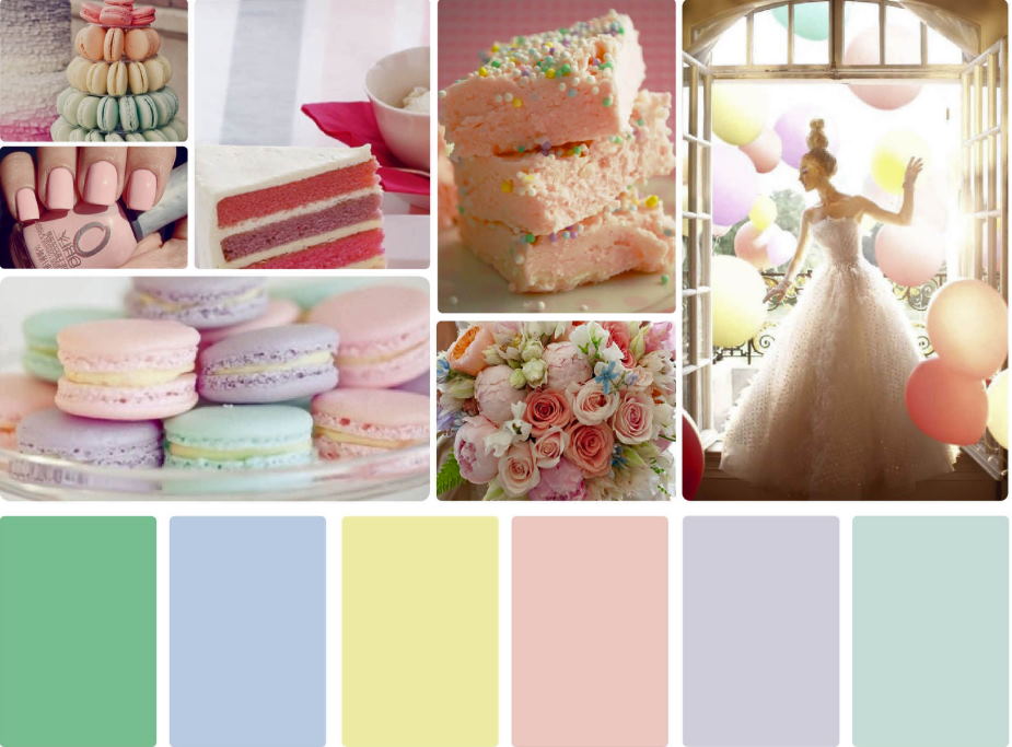 incorporate pastels into wedding